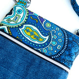 Vintage Funky Blue Harper Recycled Cross Body Bag