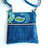 Vintage Funky Blue Harper Recycled Cross Body Bag