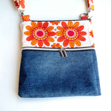 Vintage Orange Floral Harper XL Recycled Cross Body Bag