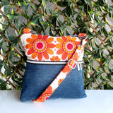 Vintage Orange Floral Harper XL Recycled Cross Body Bag