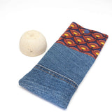 Maroon Floral Denim Soft Glasses Case