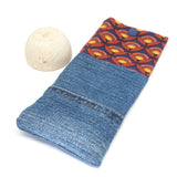 Maroon Floral Denim Soft Glasses Case