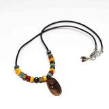 Bohemian Beaded Copper Flower Necklace