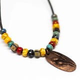 Bohemian Beaded Copper Flower Necklace