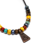 Bohemian Beaded Copper Triangle Necklace