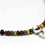 Bohemian Beaded Silver Tone Spike Necklace