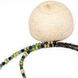 Rustic Green Sparkle Dragonfly Stainless Steel Necklace