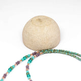 Rustic Turquoise Sparkle Dragonfly Stainless Steel Necklace