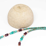 Rustic Turquoise Sparkle Sun Stainless Steel Necklace