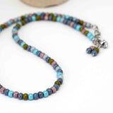 Aged Frost Picasso Surfer Stainless Steel Unisex Necklace