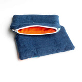 Blue Orange Floral Small Pouch Purse