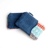 Multi Coloured Striped Small Pouch Purse