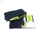 Retro Green Grey Small Millie Pouch Purse