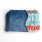 Multi Coloured Striped Small Pouch Purse
