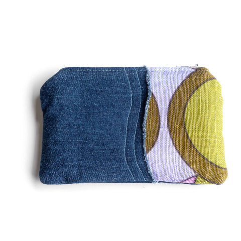 Purple Circles Small Pouch Purse