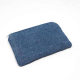 Red Bali Denim Sashiko Zipper Small Pouch