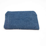 Blue Retro Denim Sashiko Zipper Small Pouch