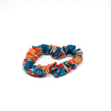 Preloved Fabric Scrunchies - Blue Green Purple