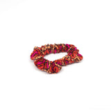 Vintage and Preloved Fabric Scrunchies - Paisley Red Orange