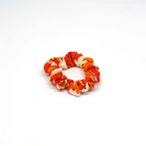 Vintage and Preloved Fabric Scrunchies - Paisley Red Orange