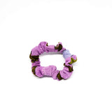 Vintage and Preloved Fabric Scrunchies - Purple Mint Colourful
