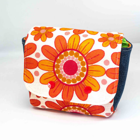 Vintage Orange Flower Shopping Bag Case