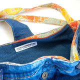 Tropical Large Denim Recycled Slouch Bag