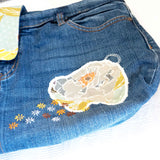 Tropical Large Denim Recycled Slouch Bag