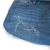 Tropical Large Denim Recycled Slouch Bag