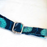 Purple Mint Floral Small Denim Recycled Slouch Bag
