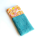 Paisley Pink Blue Soft Glasses Case