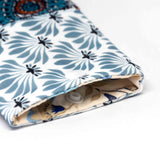 Blue Hamsa Hand Floral Soft Glasses Case