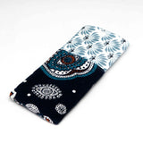 Blue Hamsa Hand Floral Soft Glasses Case