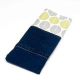 Green Grey Leaves Soft Glasses Case