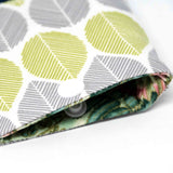 Green Grey Leaves Soft Glasses Case