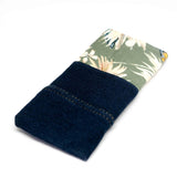 Green White Floral Soft Glasses Case