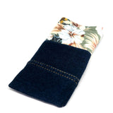 Green White Floral Soft Glasses Case