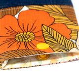 Orange Floral Soft Glasses Case