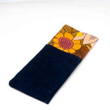 Orange Floral Soft Glasses Case