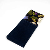 Purple Floral Soft Glasses Case