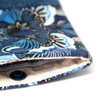 Vintage Blue Floral Soft Glasses Case