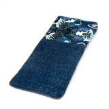 Vintage Blue Floral Soft Glasses Case