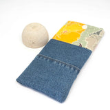 Floral Mint Denim Soft Glasses Case