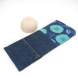 Purple Mint Floral Denim Soft Glasses Case