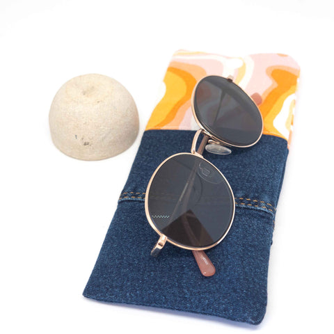 Summertime Denim Soft Glasses Case