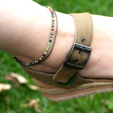 Boho Picasso Copper Anklet - Large Beads