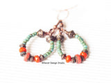 Turquoise Coral Drop Earrings