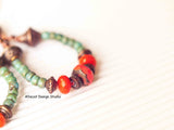 Turquoise Coral Drop Earrings