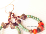 Turquoise Coral Drop Earrings