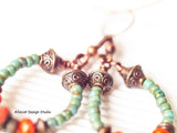 Turquoise Coral Drop Earrings